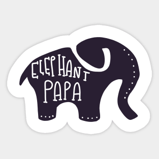 Elephant Papa Safari Animal Dog Sticker